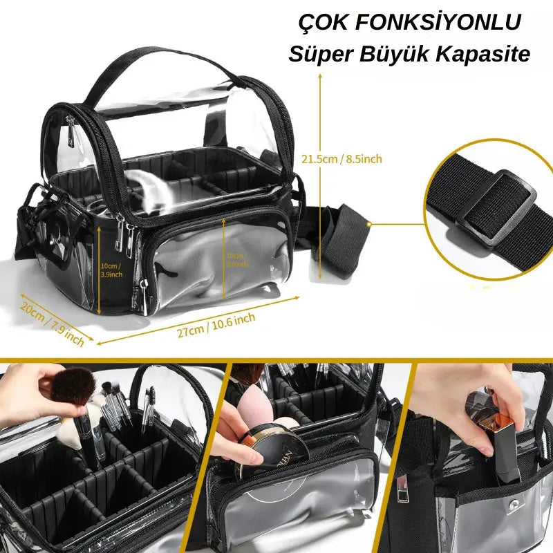 Şeffaf Su Geçirmez Makyaj Çantası