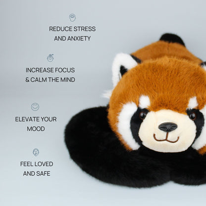 Sarılan Peluş Turuncu Siyah Panda