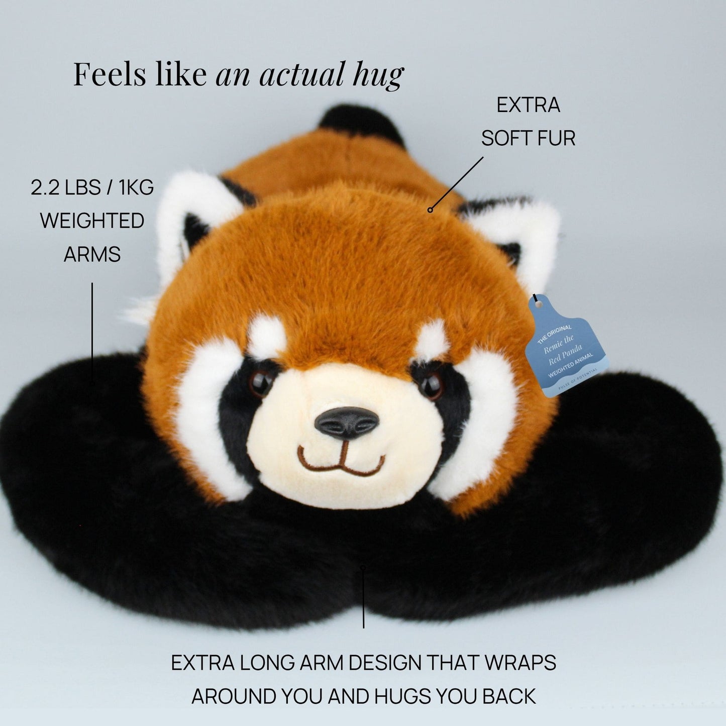 Sarılan Peluş Turuncu Siyah Panda
