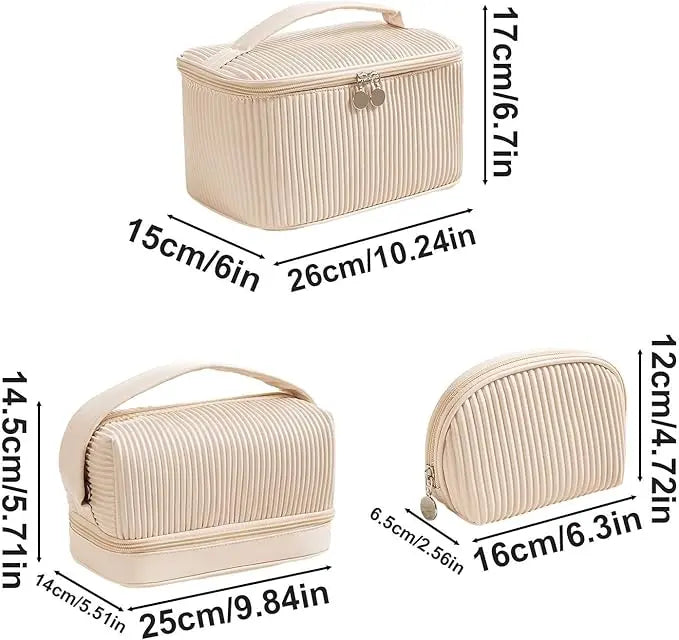 3'Lü Set Makyaj Çantası